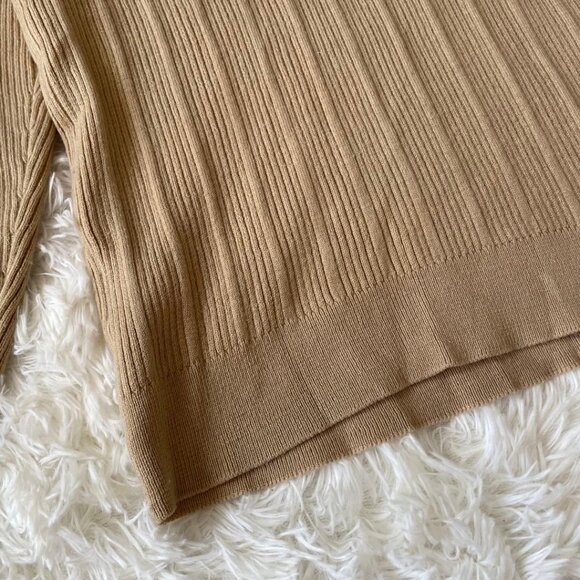 Natya Boat Neck Rib Knit Size M Tan - Picture 5 of 6